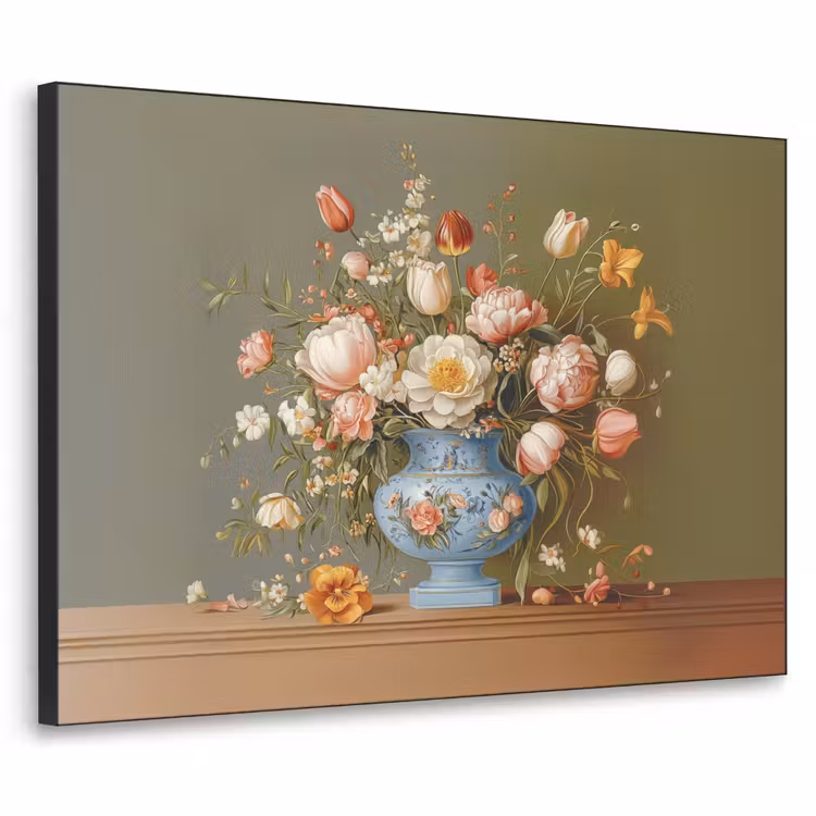 Neutral - Bloemen - Boeket - Vaas Textielframe zwart klein -3d