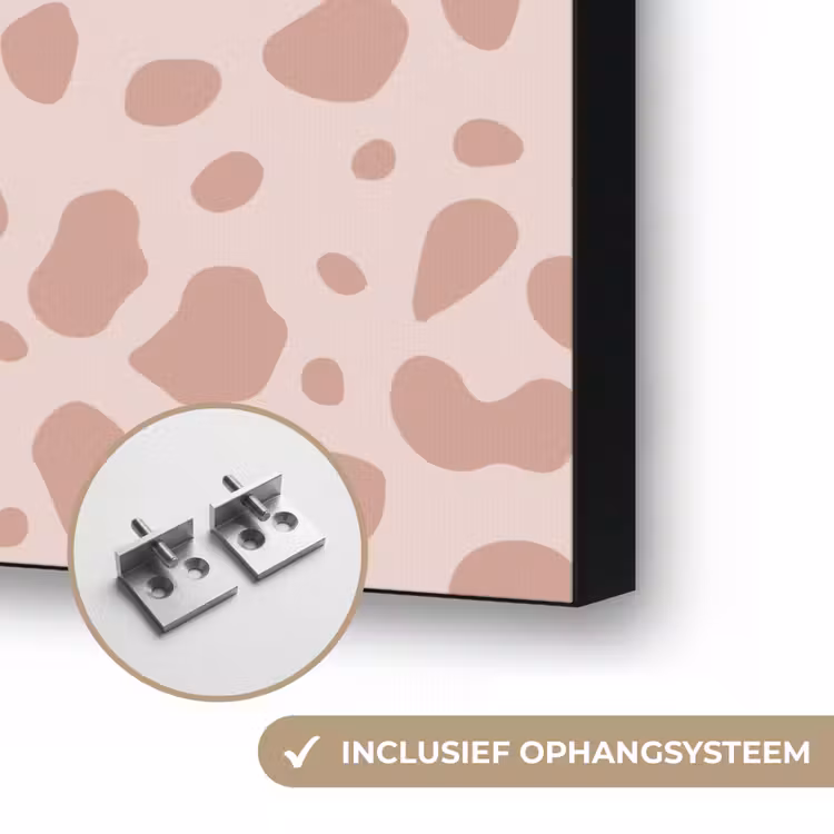 Nude - Luipaard - Tinten Textielframe zwart klein 947 -USP_ophangsysteemNL
