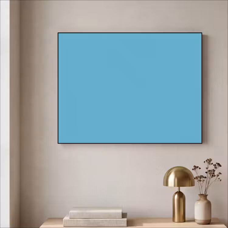 Ocean - Teal - Blauw Textielframe zwart klein 947 -sfeer2