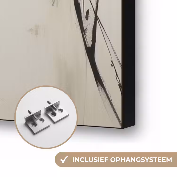 Ogen - Gezicht - Goud - Strepen Textielframe zwart klein -USP_ophangsysteemNL