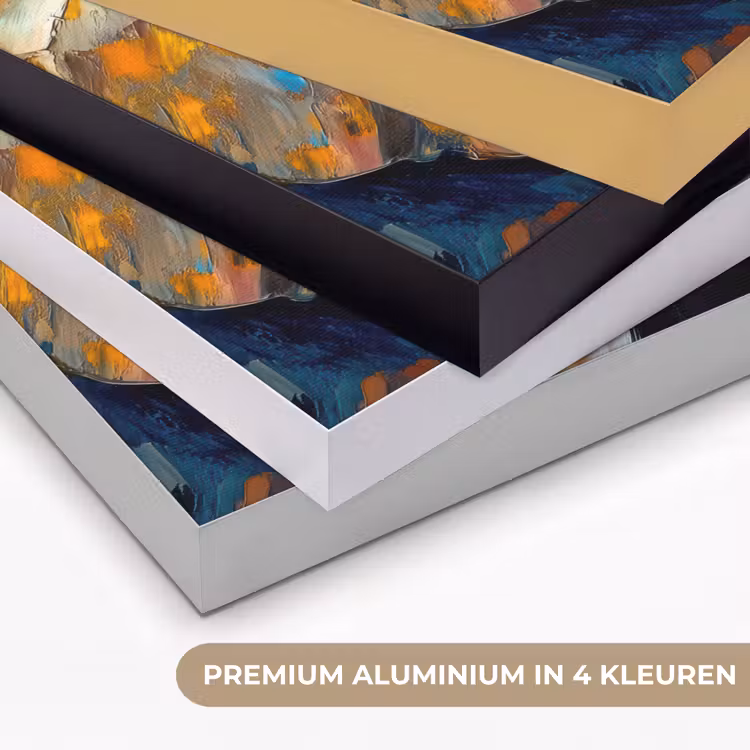 Olifant - Kunst - Dieren Textielframe zwart klein -USP_kleurenNL