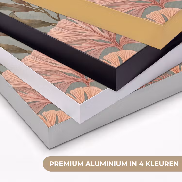 Onderwater - Planten - Vis - Vintage - Groen Textielframe zwart klein -USP_kleurenNL