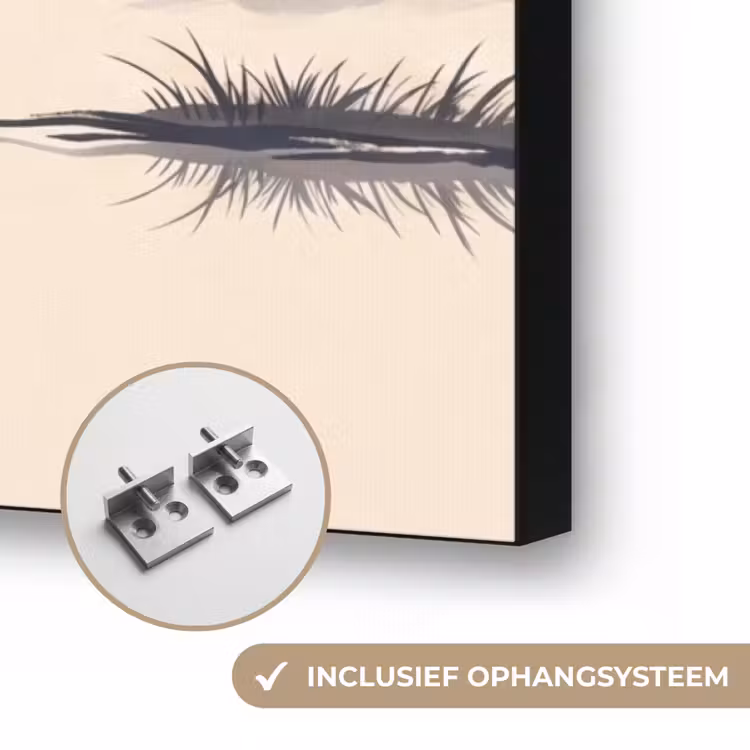 Oosters - Kraanvogels - Landschap Textielframe zwart klein -USP_ophangsysteemNL