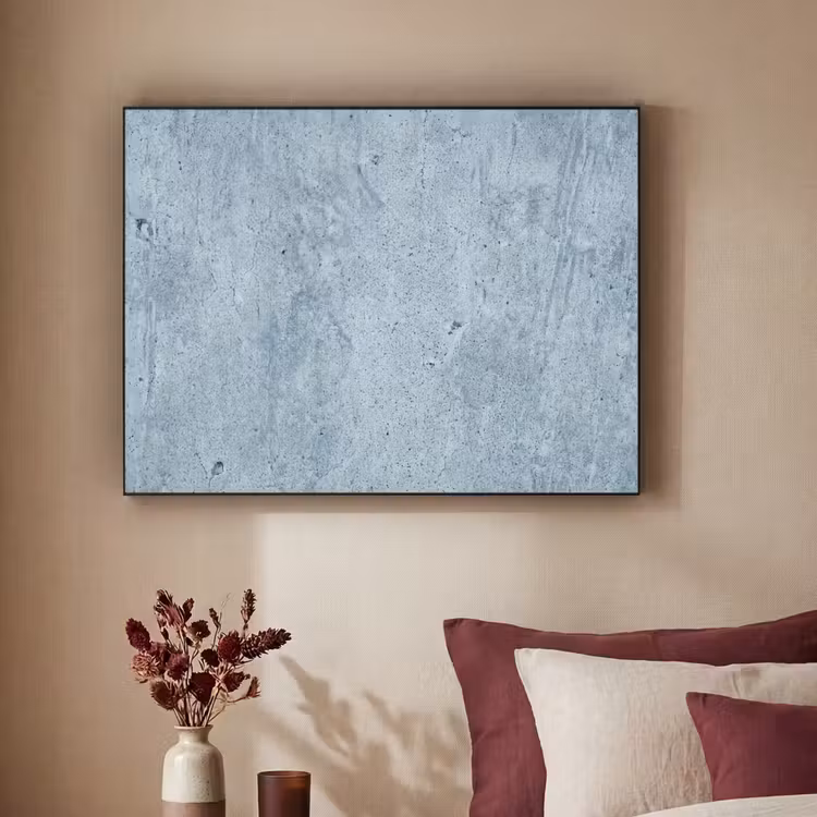 Oppervlak - Ruw - Abstract - Modern - Grijs Textielframe zwart klein -sfeer1