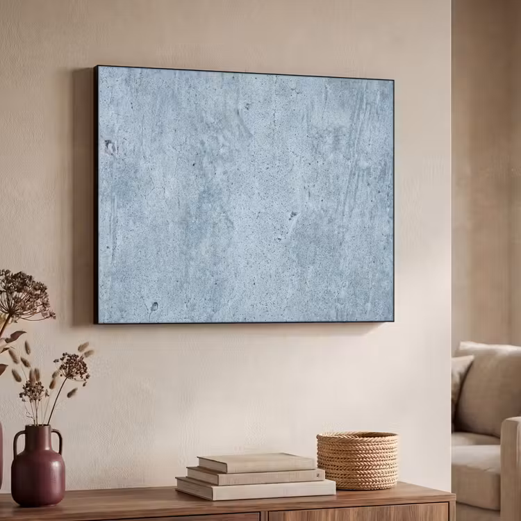 Oppervlak - Ruw - Abstract - Modern - Grijs Textielframe zwart klein -sfeer3