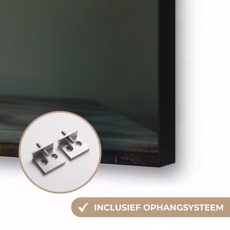 Orchidee - Boeket - Vaas - Bloemen Textielframe zwart klein -USP_ophangsysteemNL