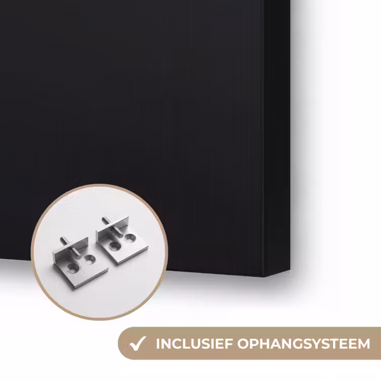 Orchidee - Doorzichtig - Bloem Textielframe zwart klein -USP_ophangsysteemNL
