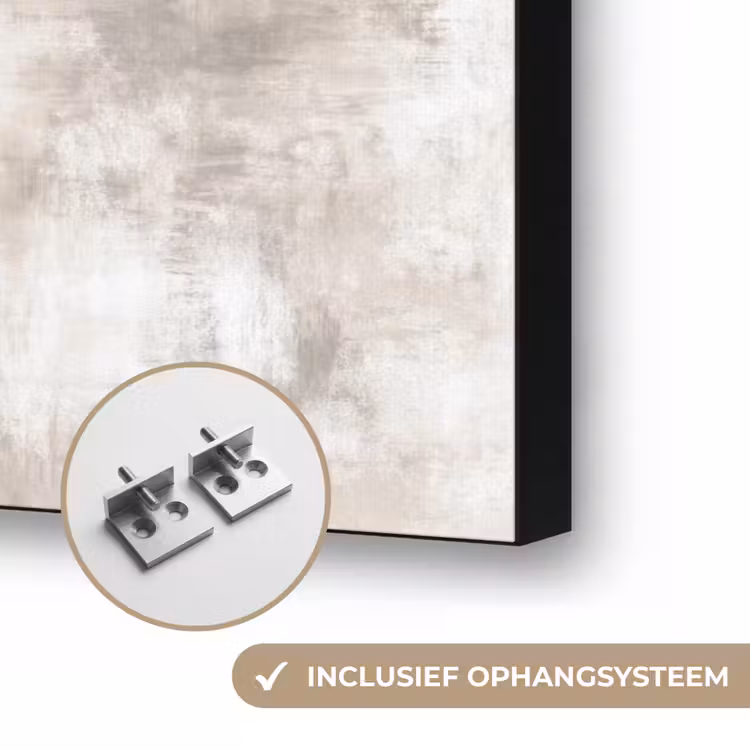 Organisch - Patroon - Gemêleerd Textielframe zwart klein 947 -USP_ophangsysteemNL