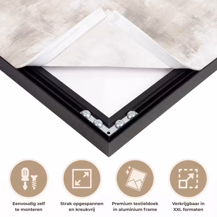 Organisch - Patroon - Gemêleerd Textielframe zwart klein 947 -USP_feed_closeupNL