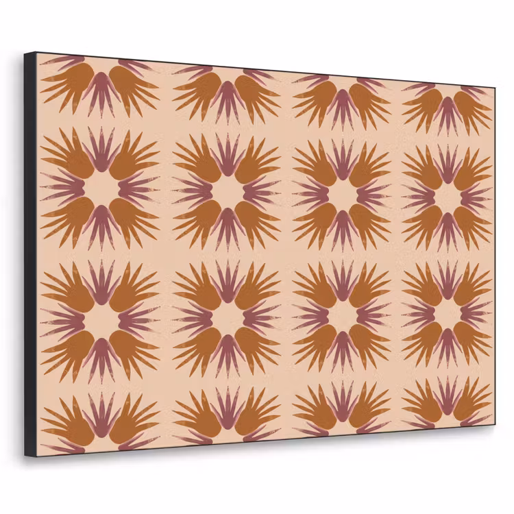 Ornament - Patroon - Oker Textielframe zwart klein 947 -3d