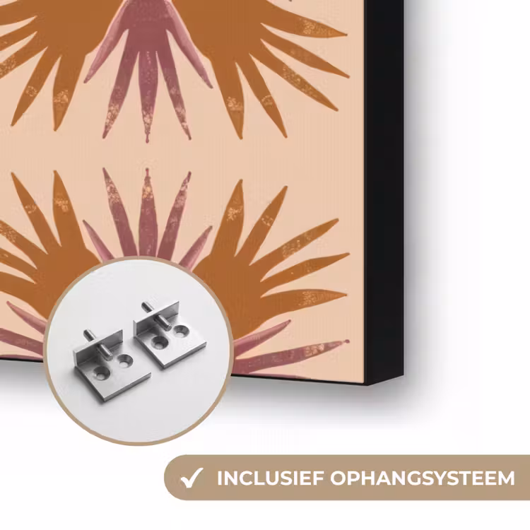Ornament - Patroon - Oker Textielframe zwart klein 947 -USP_ophangsysteemNL