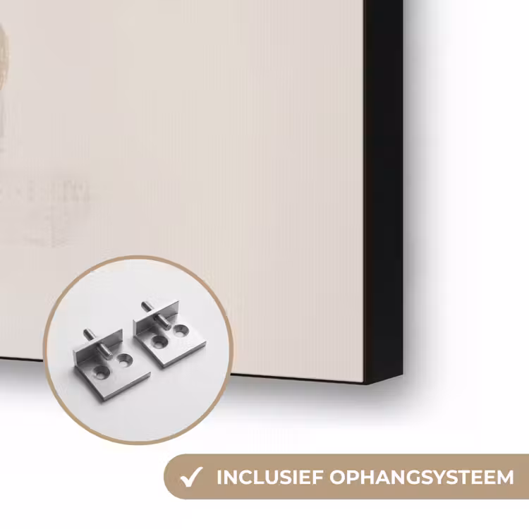 Ovaal - Kleurvlakken - Penseelstreken Textielframe zwart klein -USP_ophangsysteemNL