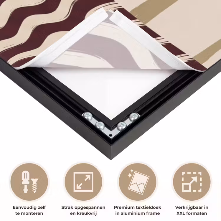 Paard - Galopperend - Woestijn - Illustratie Textielframe zwart klein -USP_feed_closeupNL