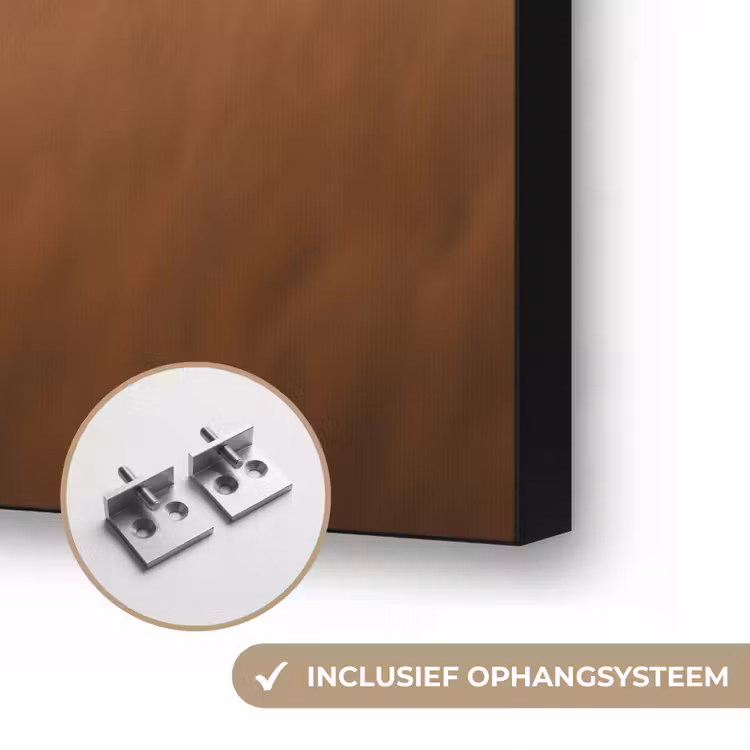 Paard - Grasveld - Zonsondergang Textielframe zwart klein -USP_ophangsysteemNL