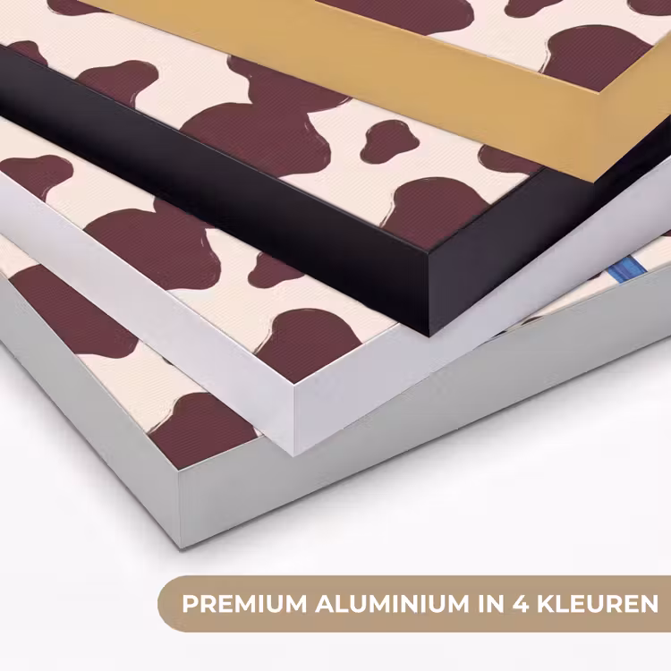 Paard - Martini - Dieren - Abstract - Bruin Textielframe zwart klein -USP_kleurenNL