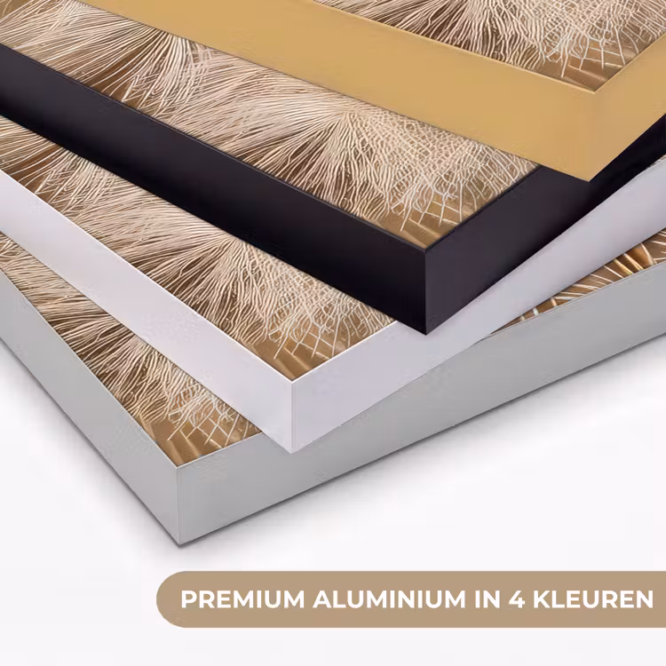 Paardenbloem - Bloemen - Natuur - Bruin Textielframe zwart klein -USP_kleurenNL