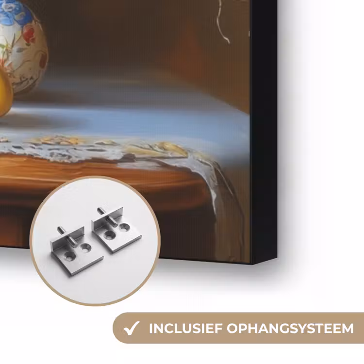 Paaseieren - Stilleven - Vaas Textielframe zwart klein -USP_ophangsysteemNL