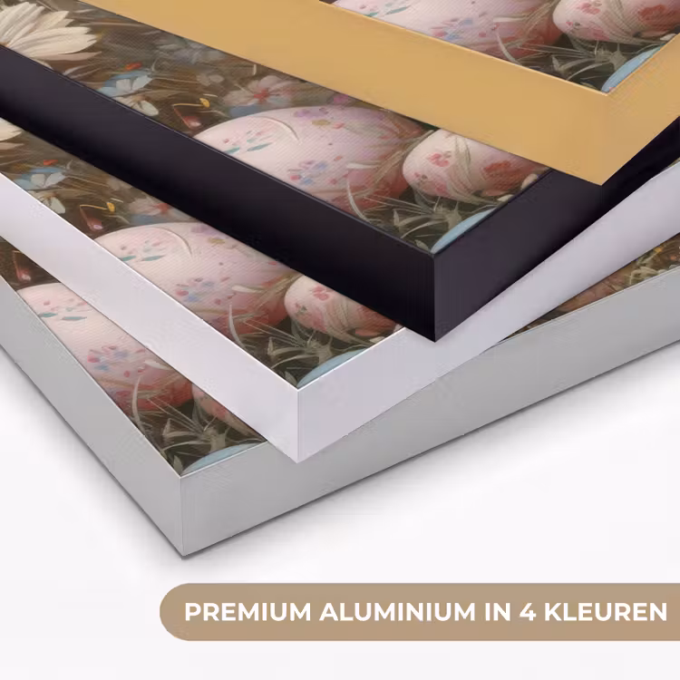 Paashaas - Lente - Paaseieren Textielframe zwart klein -USP_kleurenNL