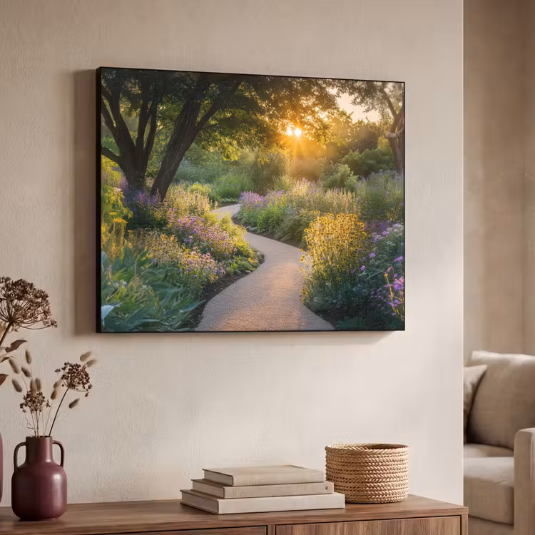 Pad - Bloemen - Park Textielframe - compleet frame klein -sfeer3