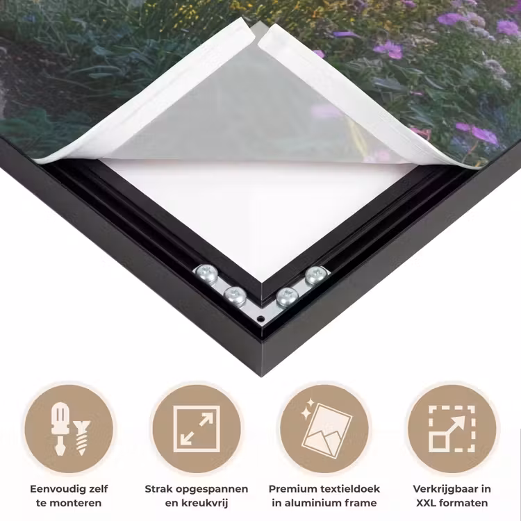Pad - Bloemen - Park Textielframe zwart klein -USP_feed_closeupNL