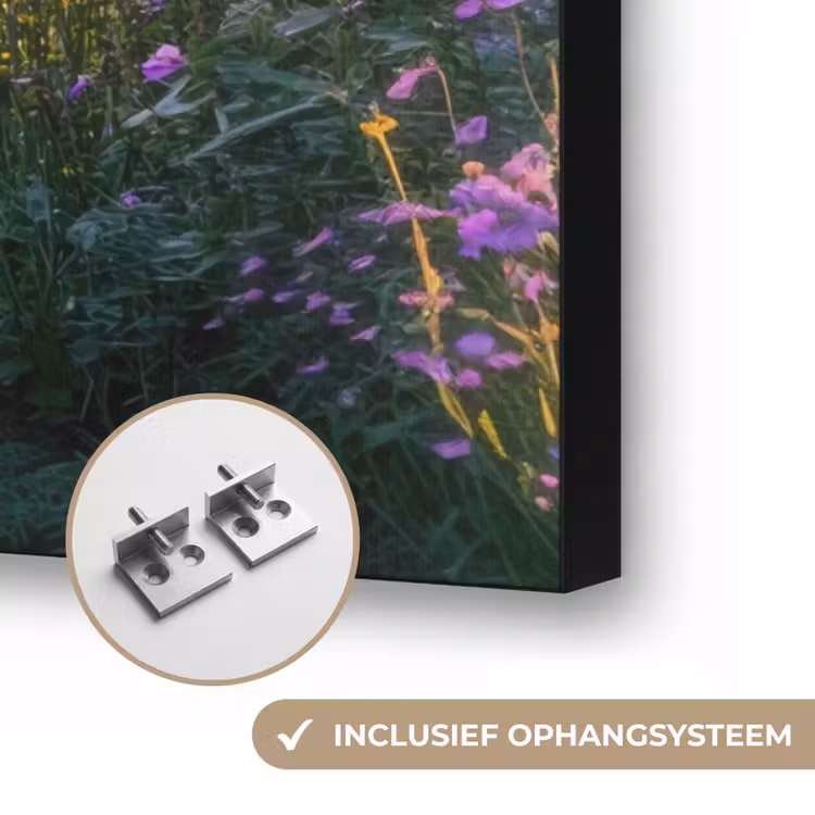Pad - Bloemen - Park Textielframe zwart klein -USP_ophangsysteemNL