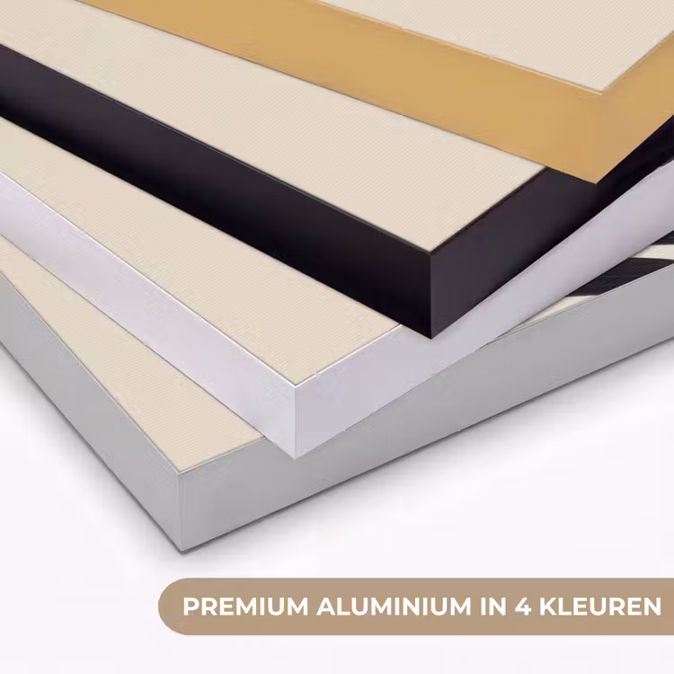 Palmblad - Donkere bladen - Subtiel Textielframe zwart klein -USP_kleurenNL