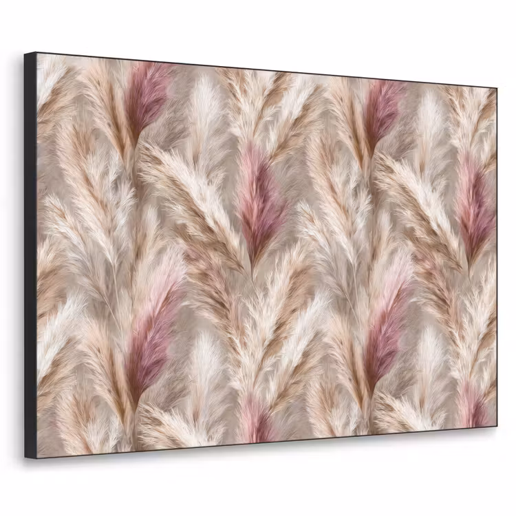 Pampasgras - Pluizig - Kleurrijk Textielframe zwart klein 947 -3d