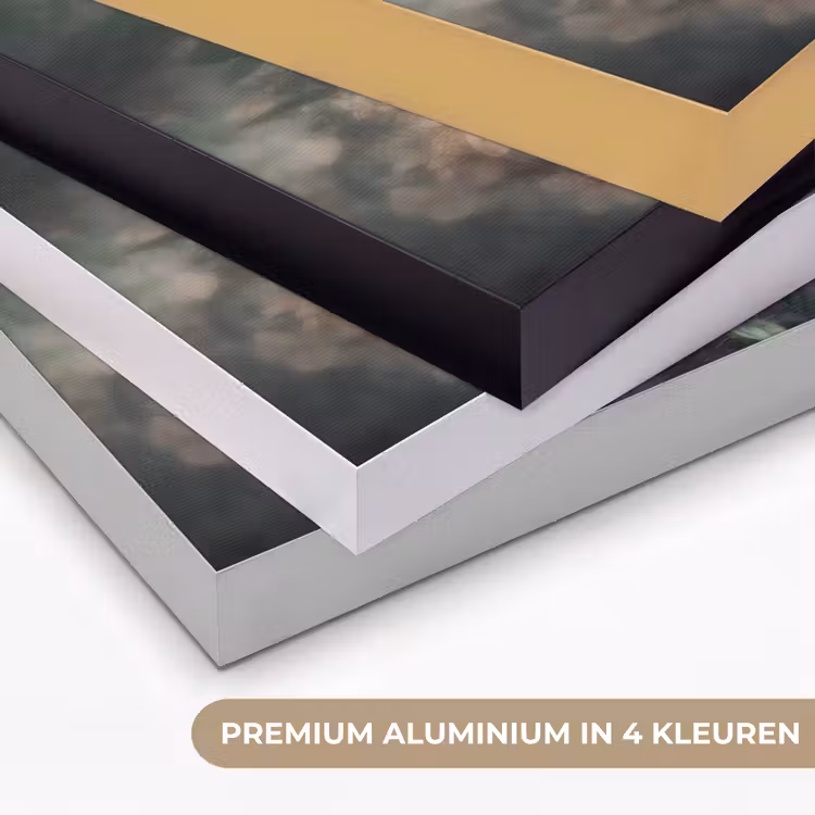 Panda - Dieren - Bloemen - Planten Textielframe zwart klein -USP_kleurenNL