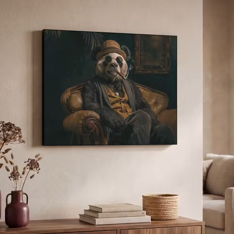 Panda - Hoed - Bril - Pak Textielframe - compleet frame klein -sfeer3