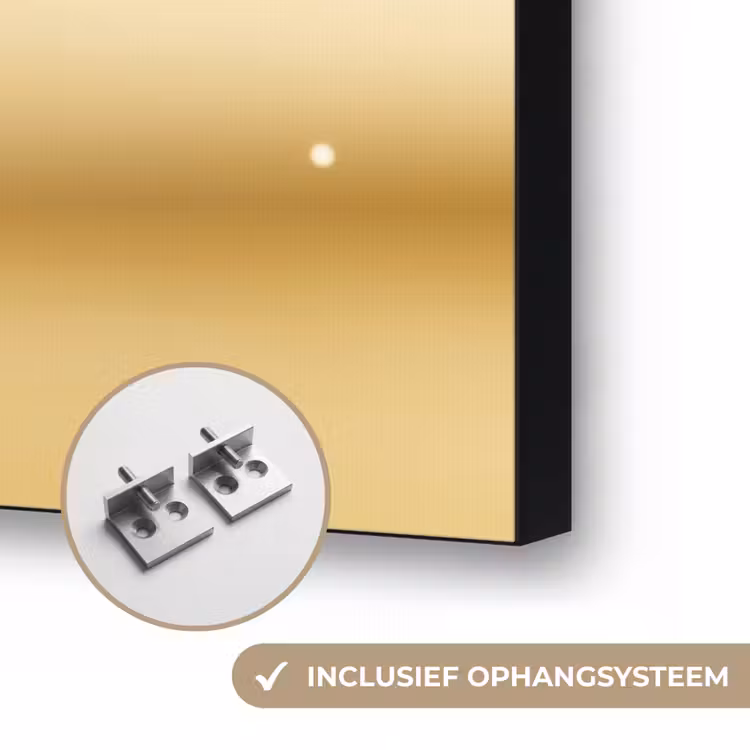 Pannenkoeken - Eten - Honing - Geel Textielframe zwart klein -USP_ophangsysteemNL