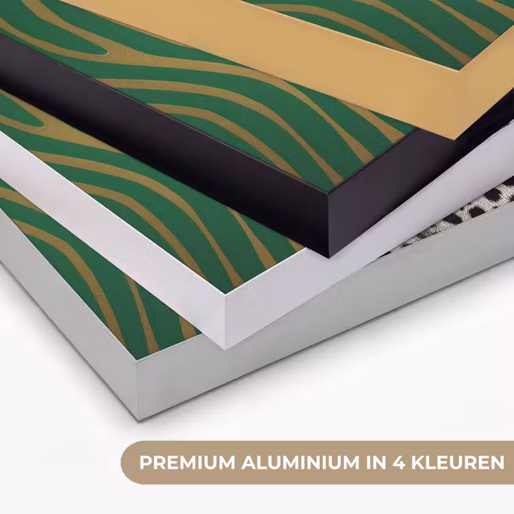 Panter - Zebrapatroon - Groen Textielframe zwart klein -USP_kleurenNL