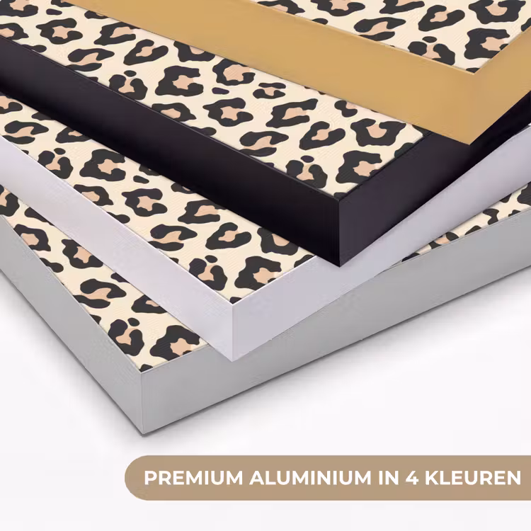 Panterprint - Patroon - Bruin Textielframe zwart klein 947 -USP_kleurenNL