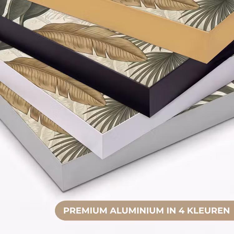 Papagaaien - Jungle - Tropisch - Green Textielframe zwart klein -USP_kleurenNL
