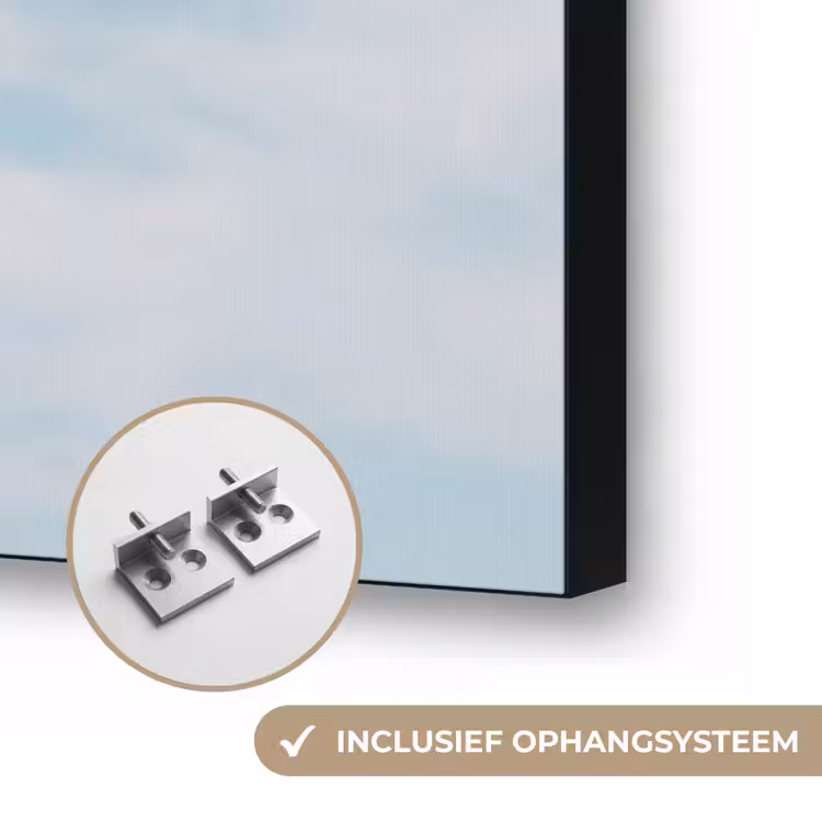 Parasol - Lucht - Rood Textielframe zwart klein -USP_ophangsysteemNL