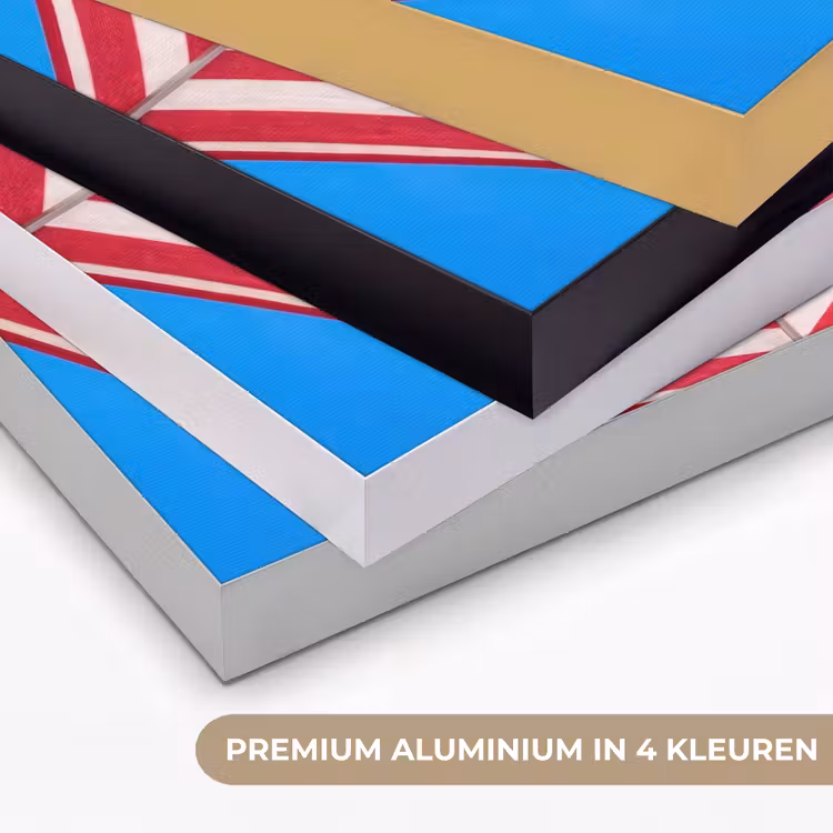 Parasol - Strepen - Zomer - Rood - Blauw Textielframe zwart klein -USP_kleurenNL