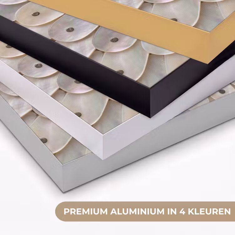 Parelmoer - Patroon - Decoratie - Ambacht - Wit Textielframe zwart klein -USP_kleurenNL