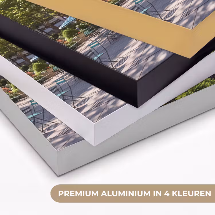 Park - Fontein - Stad - Natuur Textielframe zwart klein -USP_kleurenNL