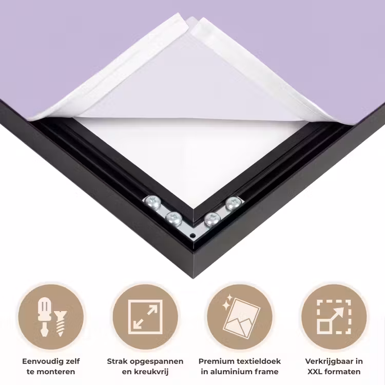 Pastel - Lilac - Paars Textielframe zwart klein 947 -USP_feed_closeupNL