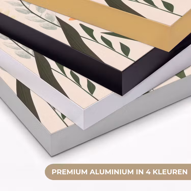 Pasteltinten - Bloemen - Illustratie Textielframe zwart klein -USP_kleurenNL