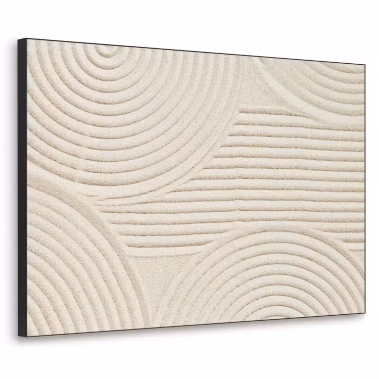 Patroon - Abstract - Wit Textielframe zwart klein -3d