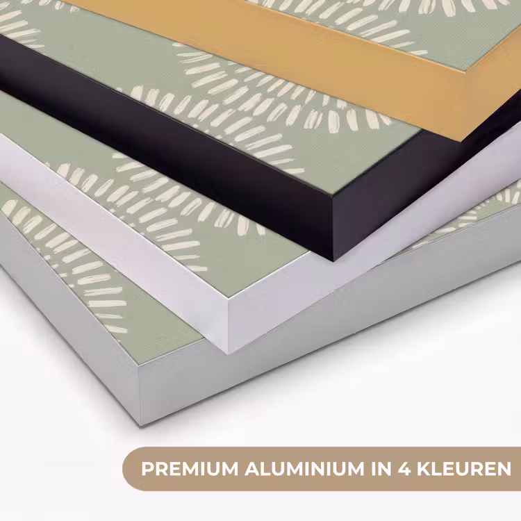 Patroon - Cirkels - Abstract - Modern - Groen Textielframe zwart klein -USP_kleurenNL