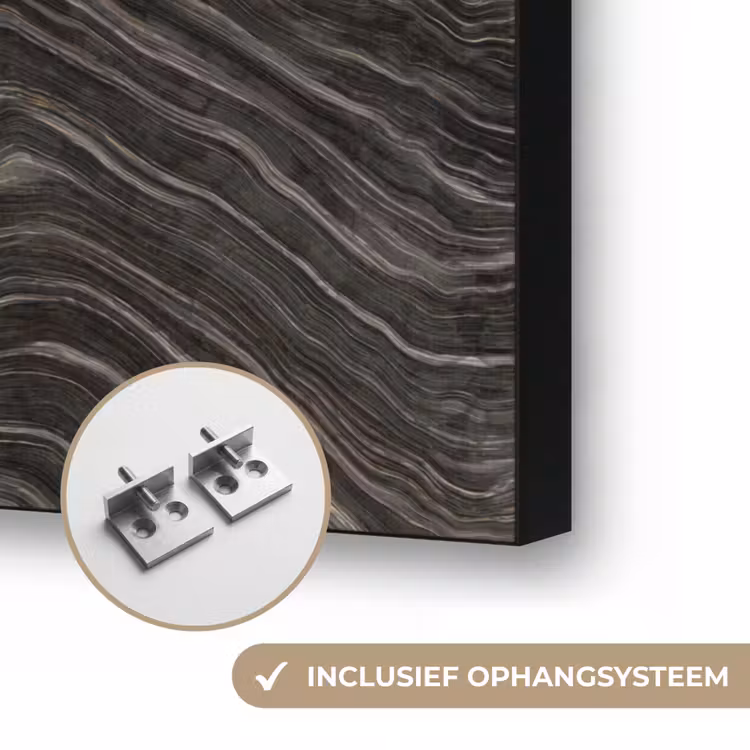 Patroon - Contrast - Antraciet Textielframe zwart klein 947 -USP_ophangsysteemNL