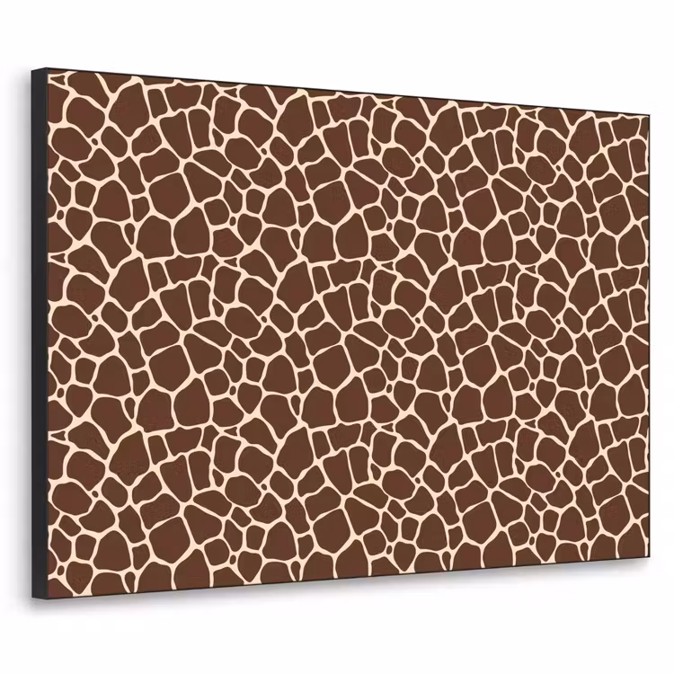 Patroon - Giraf - Bruin Textielframe - compleet frame klein 947 -3d