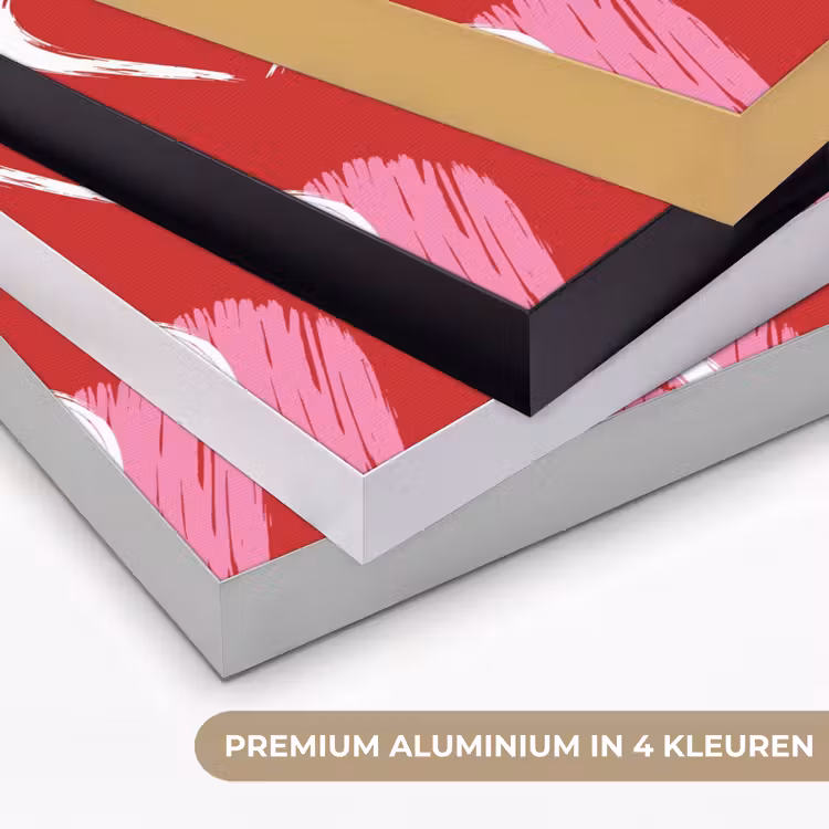 Patroon - Hartjes - Roze - Valentijn Textielframe zwart klein -USP_kleurenNL