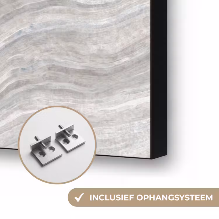 Patroon - Helder - Wit - Grijs Textielframe zwart klein 947 -USP_ophangsysteemNL