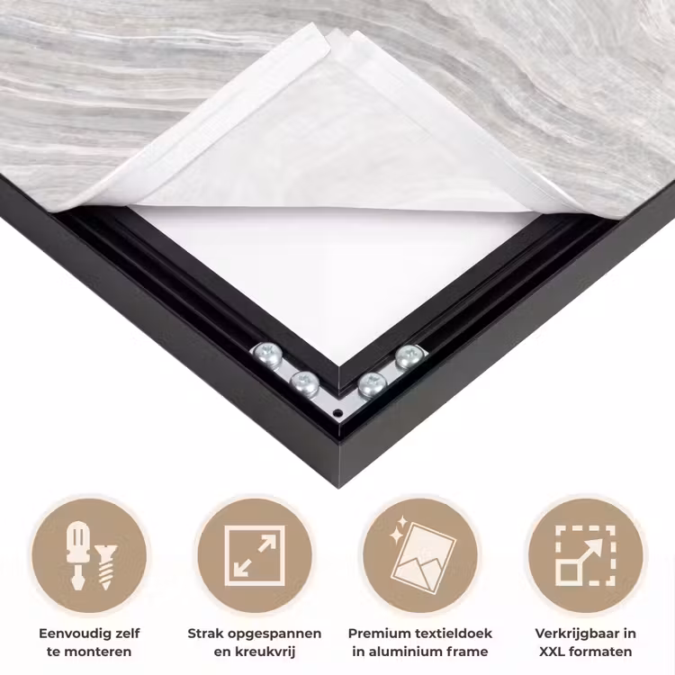 Patroon - Helder - Wit - Grijs Textielframe zwart klein 947 -USP_feed_closeupNL