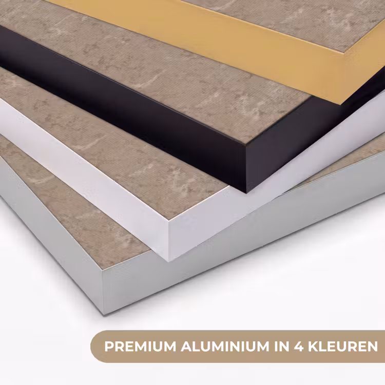 Patroon - Kalksteen - Beige Textielframe zwart klein 947 -USP_kleurenNL
