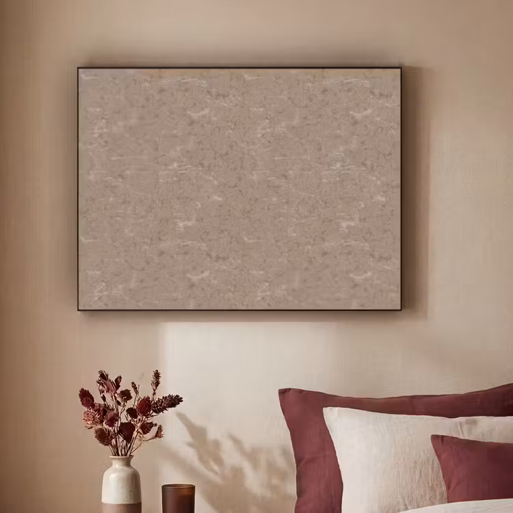 Patroon - Kalksteen - Beige Textielframe zwart klein 947 -sfeer1