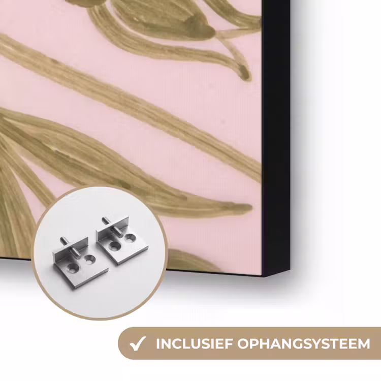 Patroon - Mandala - Decoratie - Abstract - Groen Textielframe zwart klein -USP_ophangsysteemNL