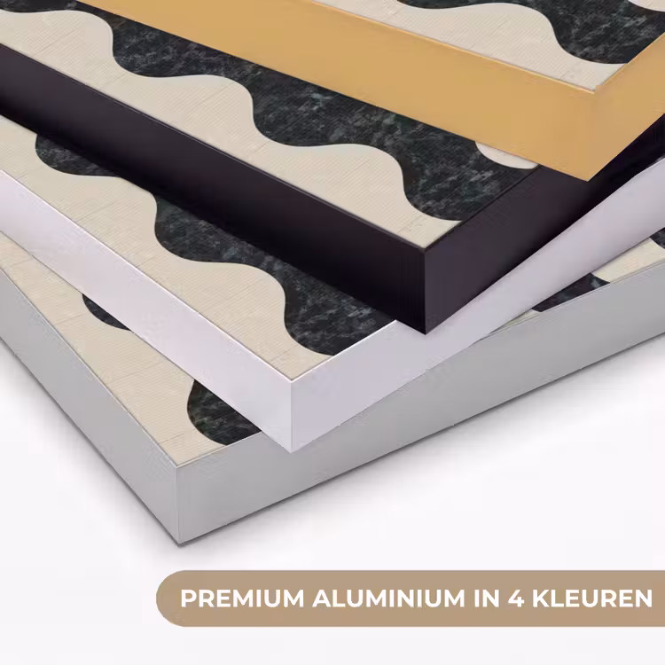 Patroon - Marmer - Groen - Cremé Textielframe zwart klein 947 -USP_kleurenNL